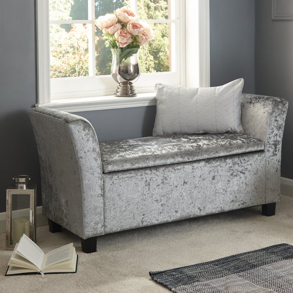 Verona Crushed Velvet Ottoman Window Seat, product image 5