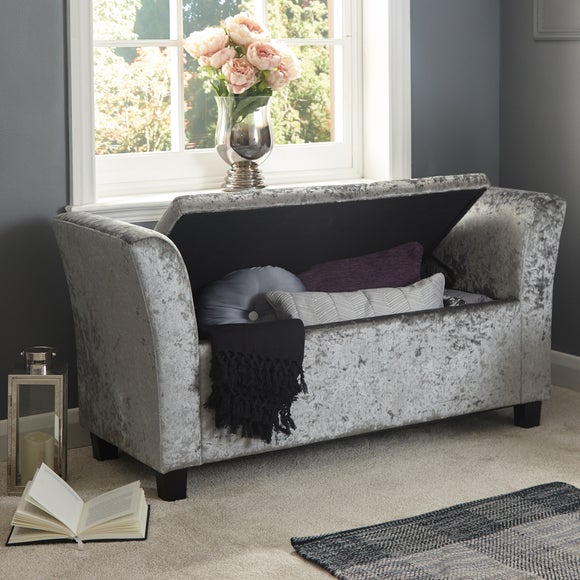 Verona Crushed Velvet Ottoman Window Seat, product image 6