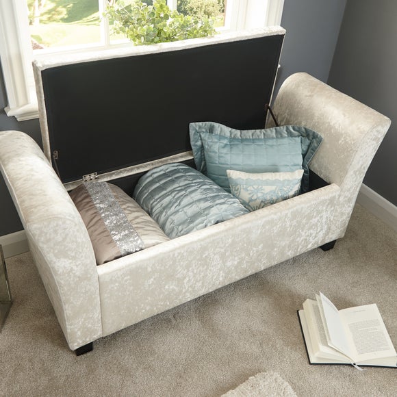 Verona Crushed Velvet Ottoman Window Seat, product image 9