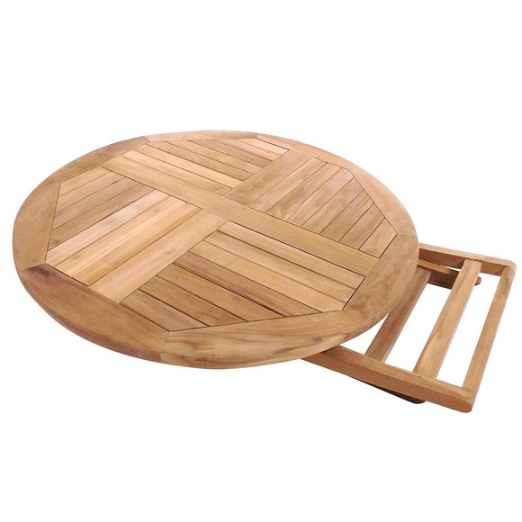 Teak Wooden 4 Seater Round Table