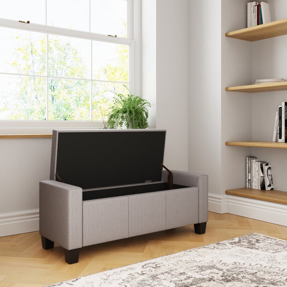Verona Upholstered Ottoman, Grey