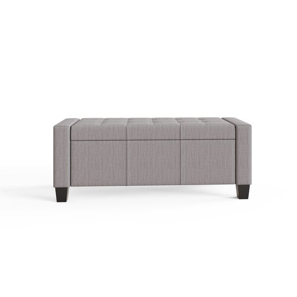 Verona Upholstered Ottoman, Grey