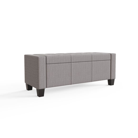 Verona Upholstered Ottoman, Grey