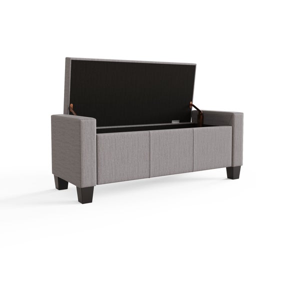 Verona Upholstered Ottoman, Grey