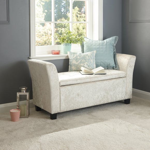 Verona Crushed Velvet Ottoman Window Seat, product image 1