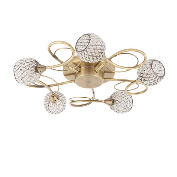 Vogue Malden 5 Light Semi Flush Ceiling Light
