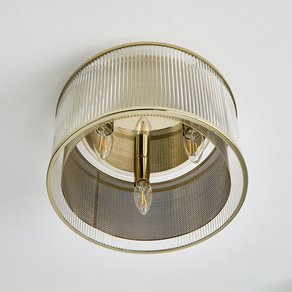 Kruze Glass Flush Ceiling Light, product image 7