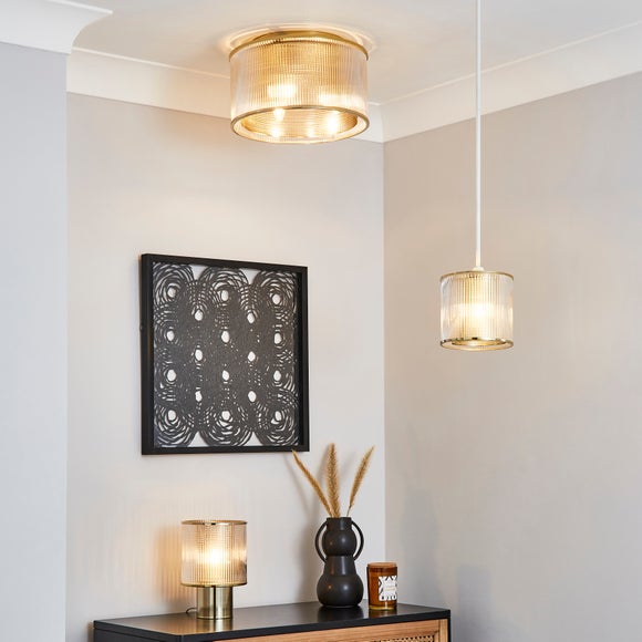 Kruze Glass Flush Ceiling Light, product image 9
