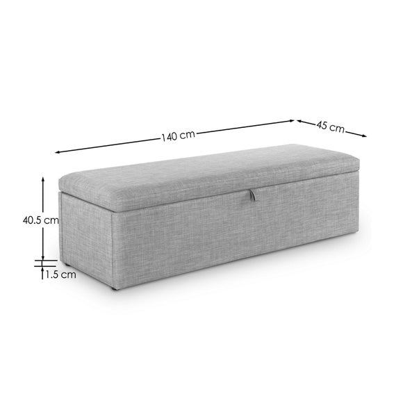 Sorrento Linen Ottoman, product image 4