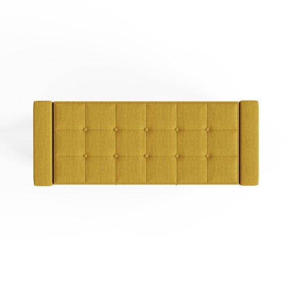 Verona Upholstered Ottoman Bench, Mustard