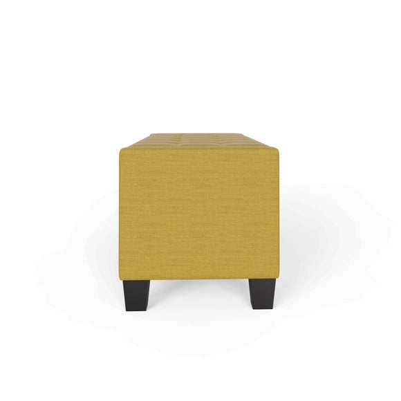 Verona Upholstered Ottoman Bench, Mustard