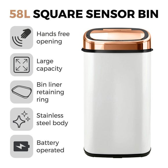 Tower 58L Square Sensor Bin, product image 2