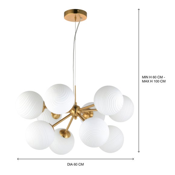 Swirl 10 Light Ceiling Light