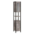 Colton Concrete Effect Tallboy Storage Unit With Glass Door