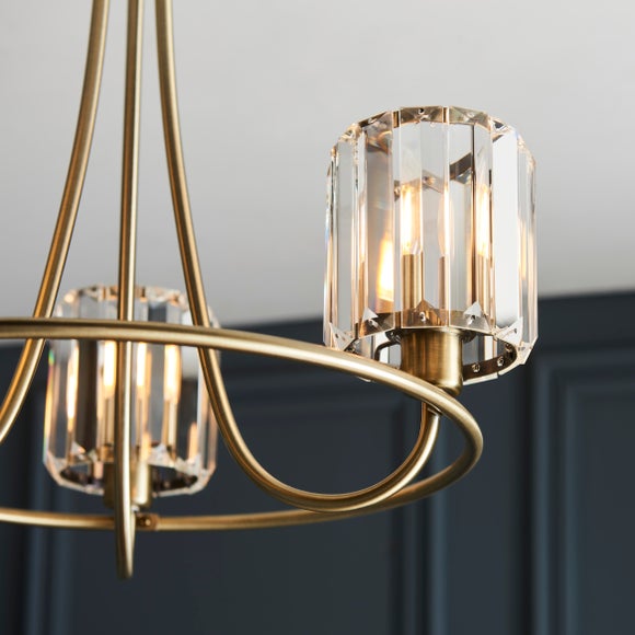Vogue Laney Traditional 3 Light Semi Flush Ceiling Light