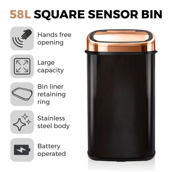 Tower 58L Square Sensor Bin, product image 11
