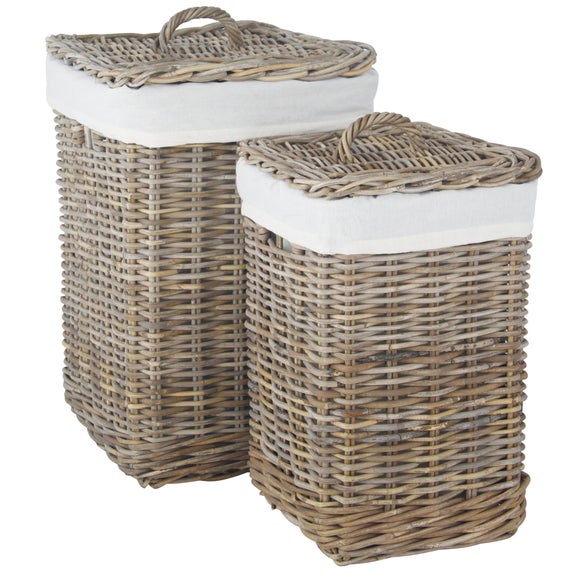 Set of 2 Kubu Square Laundry Baskets
