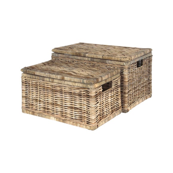 Set of 2 Kubu Rectangular Basket Chests