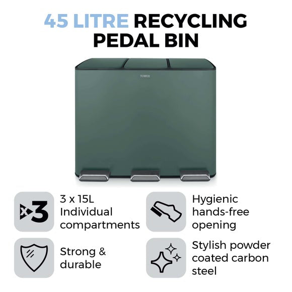 Tower 45L Recycling Pedal Bin, product image 10