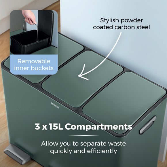 Tower 45L Recycling Pedal Bin, product image 13