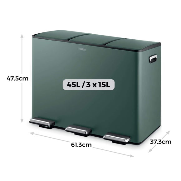 Tower 45L Recycling Pedal Bin, product image 14