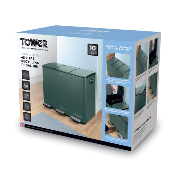 Tower 45L Recycling Pedal Bin, product image 16