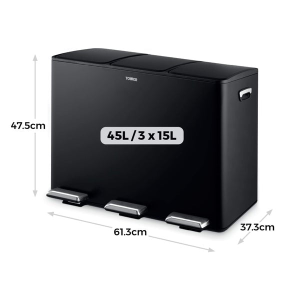 Tower 45L Recycling Pedal Bin, product image 22