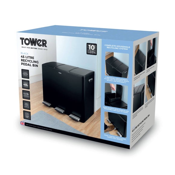 Tower 45L Recycling Pedal Bin, product image 24