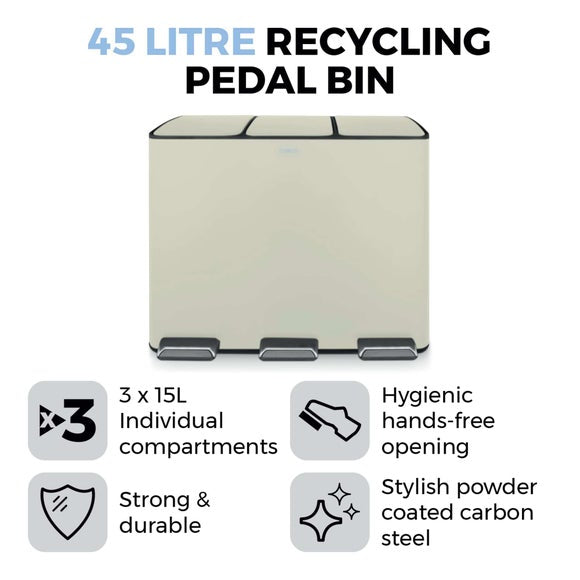 Tower 45L Recycling Pedal Bin, product image 26
