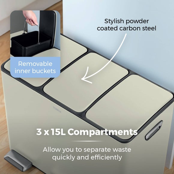 Tower 45L Recycling Pedal Bin, product image 29