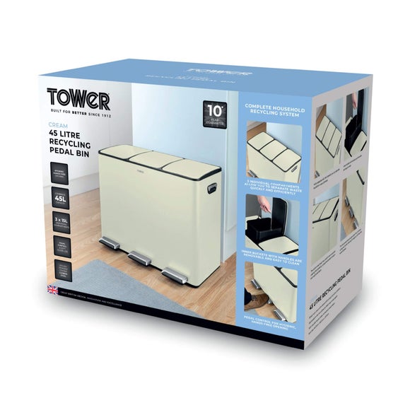 Tower 45L Recycling Pedal Bin, product image 32
