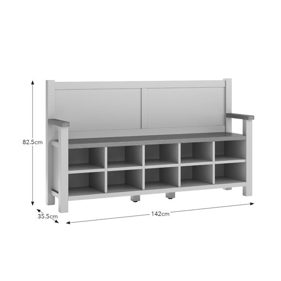10 Shelf Olney Monk Bench