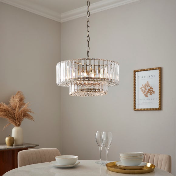 Crus Beaded Diffuser Adjustable Pendant Light