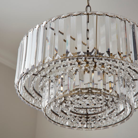 Crus Beaded Diffuser Adjustable Pendant Light