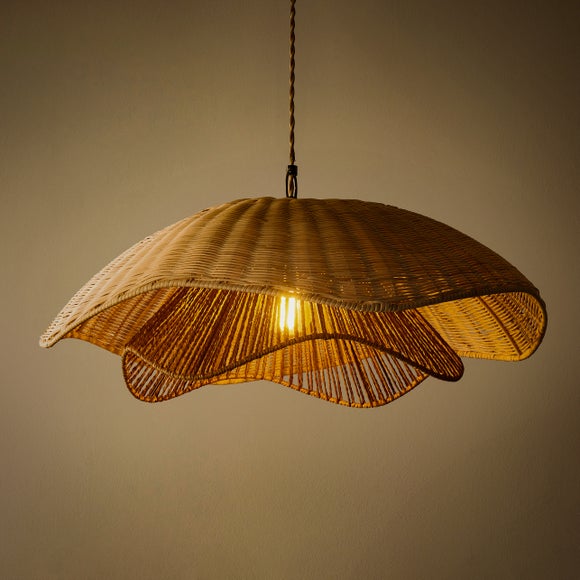 Dione Adjustable Rattan Pendant Light