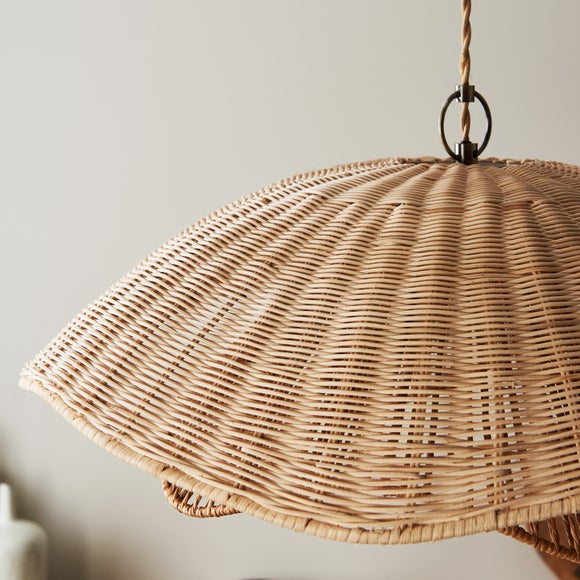 Dione Adjustable Rattan Pendant Light