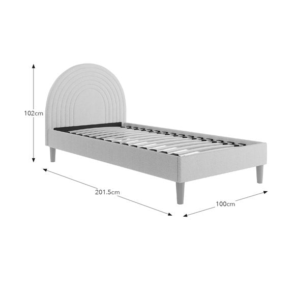 Pennie Rainbow Boucle Bed Frame
