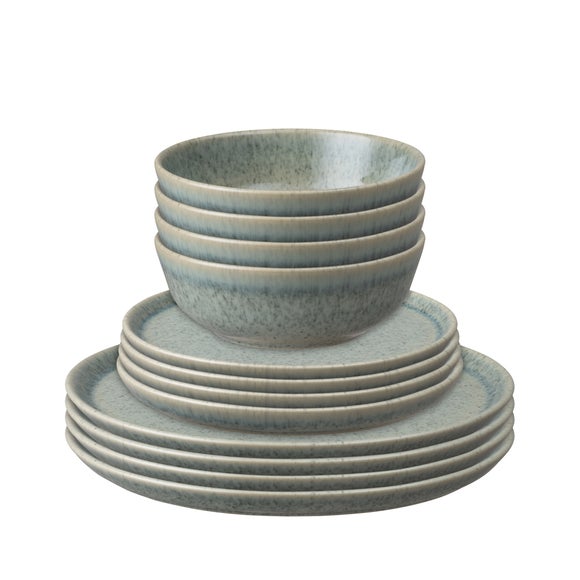 Denby Dapple Dark Green 12 Piece Dinner Set