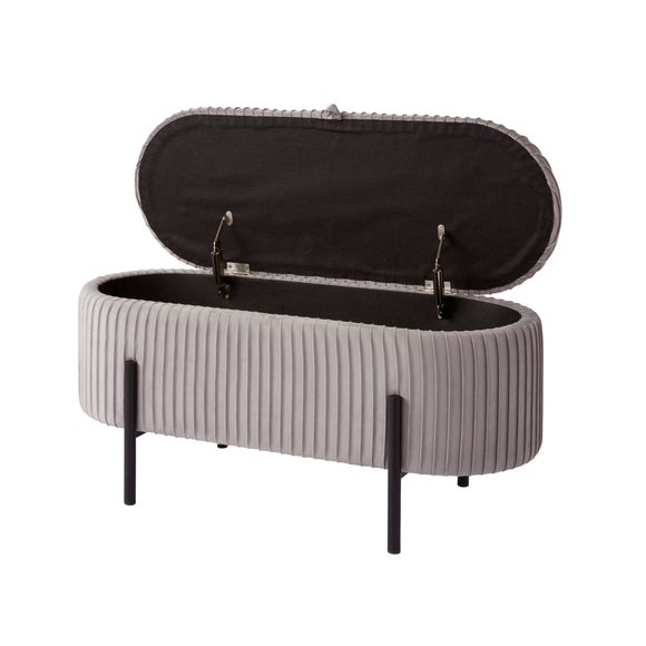 Cairo Velvet Storage Ottoman