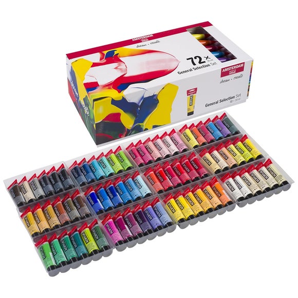 Amsterdam Pack of 72 20ml Acrylic Paints
