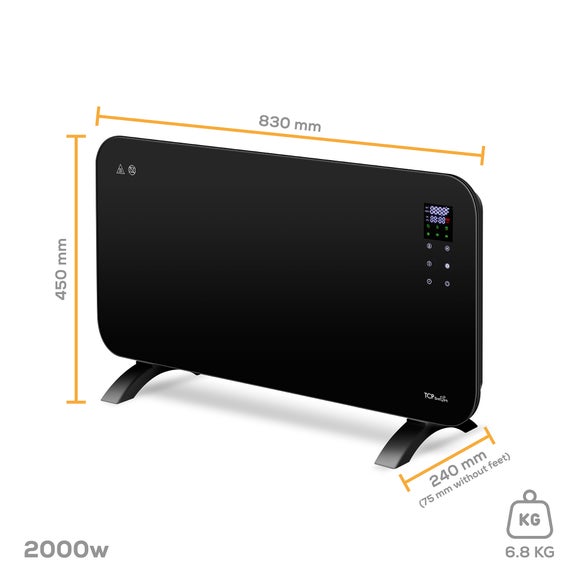 2000W Smart Glass Panel Heater, product image 8