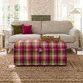 Box Chest Bright Check Storage Footstool