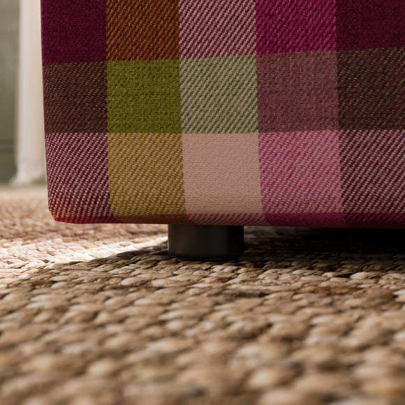 Box Chest Bright Check Storage Footstool