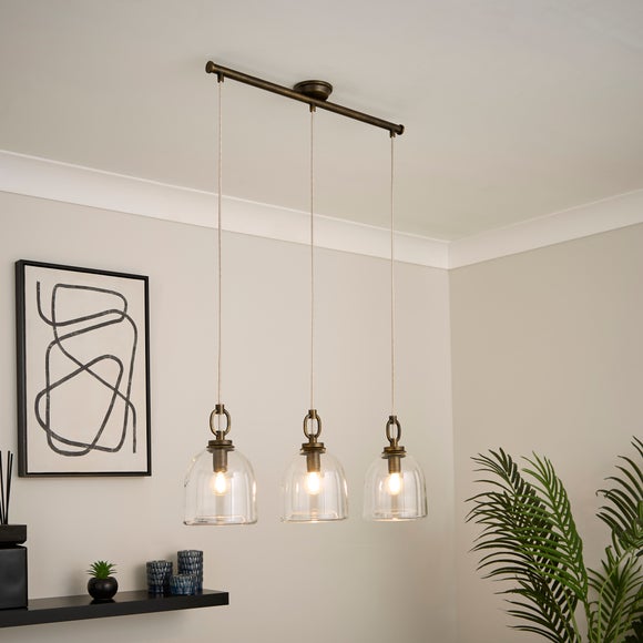 Alba Industrial 3 Light Diner Ceiling Light