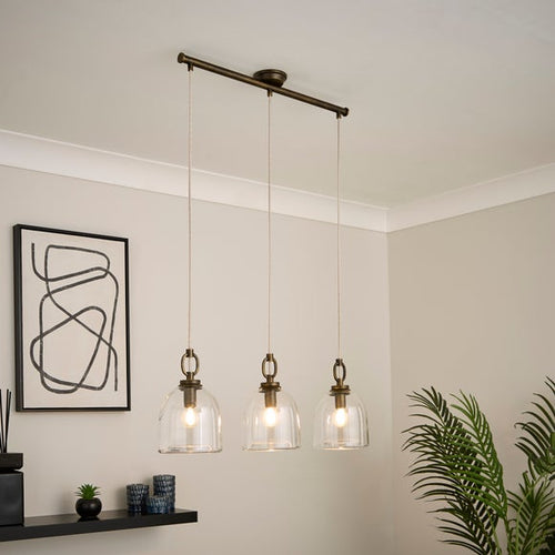 Alba Industrial 3 Light Diner Ceiling Light