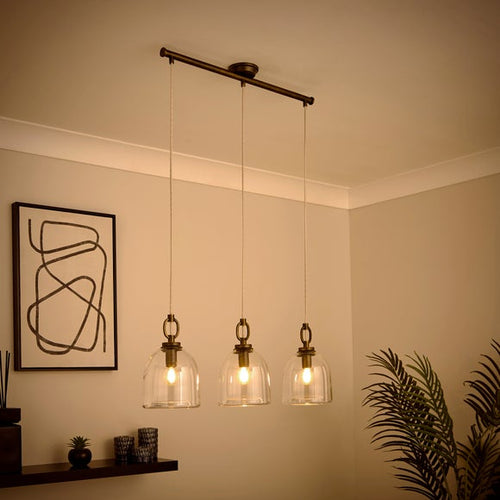 Alba Industrial 3 Light Diner Ceiling Light