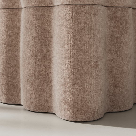 Wavie Luxe Chenille Storage Ottoman