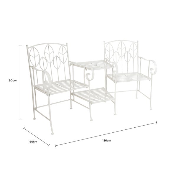 Rustic Leaf Metal Companion Seat Set, product image 7