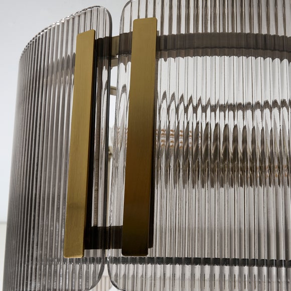 Veneto Ribbed 3 Light Semi Flush Ceiling Light, product image 3
