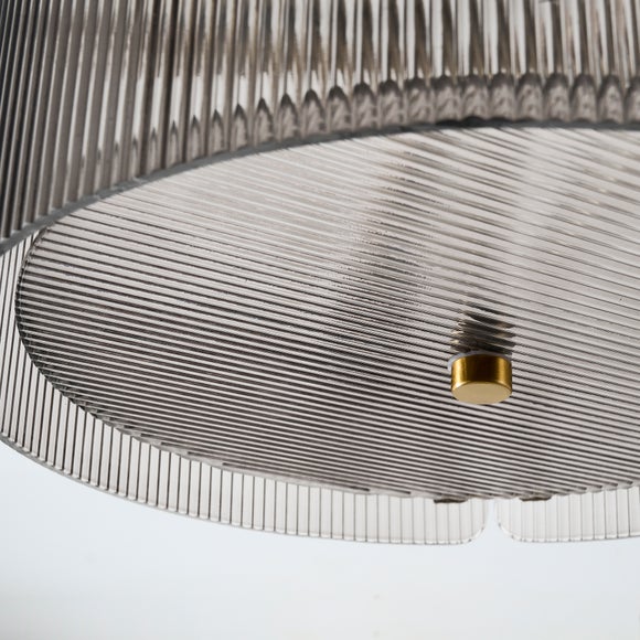 Veneto Ribbed 3 Light Semi Flush Ceiling Light, product image 4